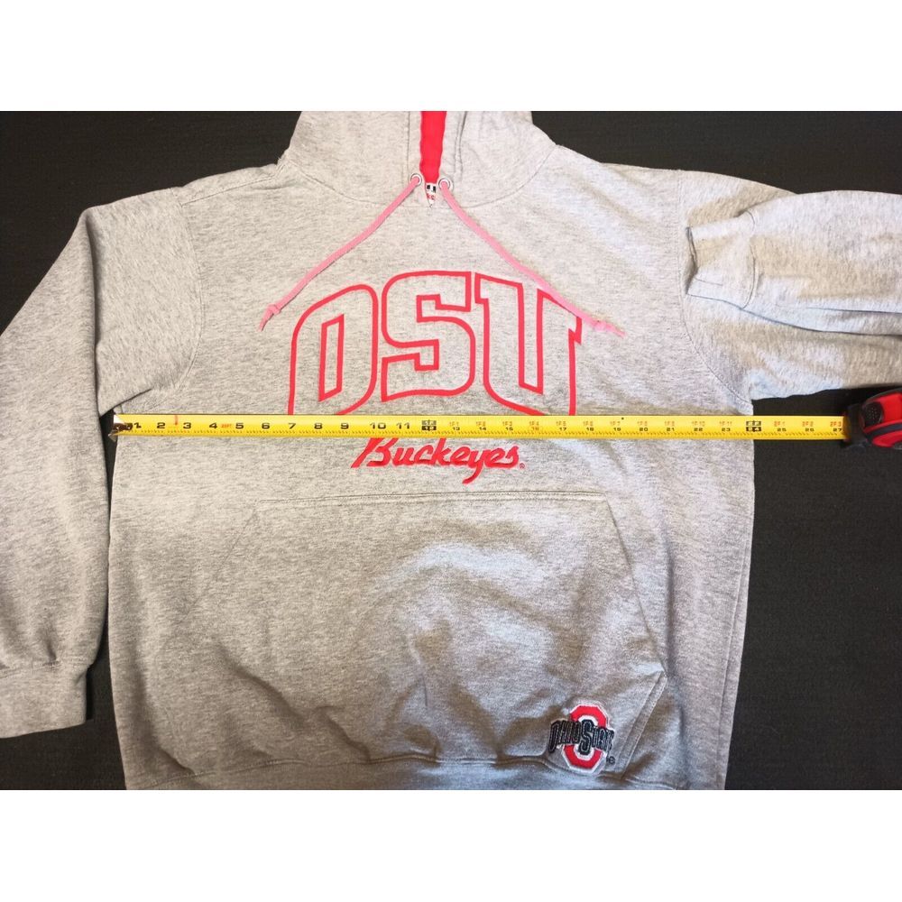 Ohio State Buckeyes Gray & Red Hoodie Foot Locker Cotton Size M - Picture 8 of 11